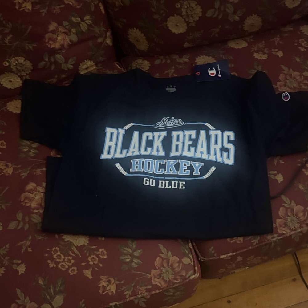 Champion Navy Blue Maine Black Bears Hockey Tee